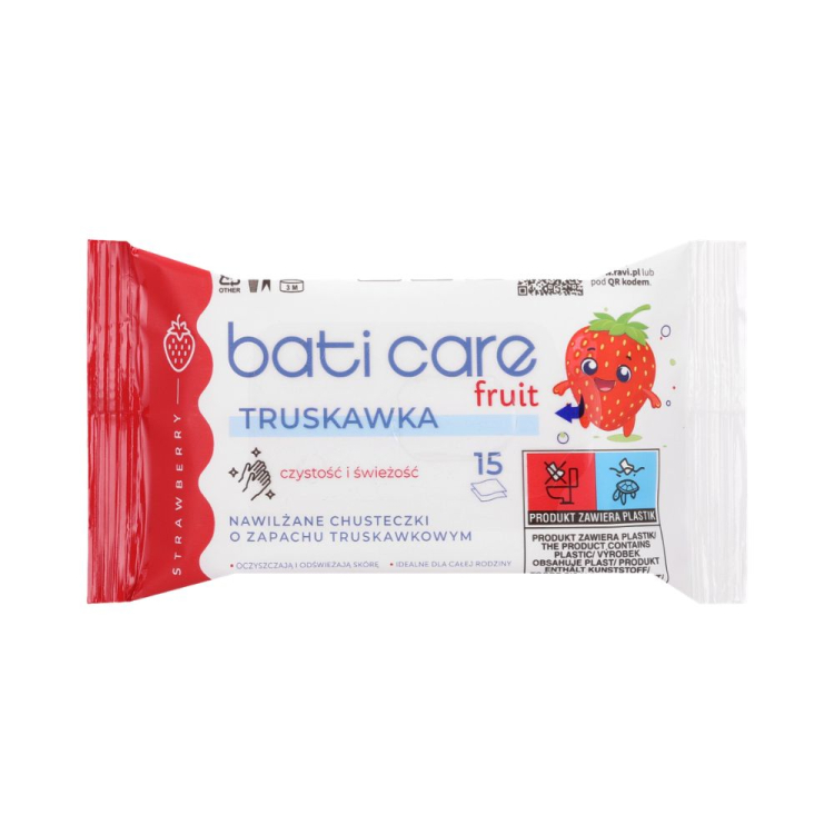 Nawilżane chusteczki BATI CARE FRUIT TRUSKAWKA RAVI